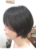 【黒髪でもかわいい】センターパートショートグラデーション