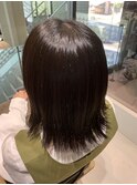 ナチュラルボブ　ヘッドスパ　髪質改善　ツヤカラー