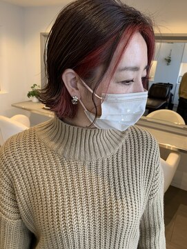 クマ(kuma.) インナーカラー/フレーミングカラー/ローズカラー