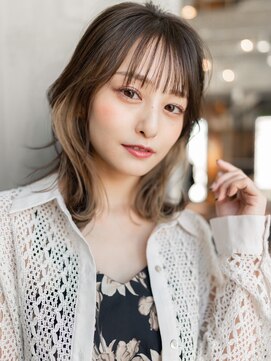 イルハバナ 渋谷(ill HAVANA) 20代30代/大人可愛い/インナーカラー/前髪/外ハネボブ/ウルフ