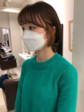 インビテーション(invitation) ショートボブ×イヤリングカラー