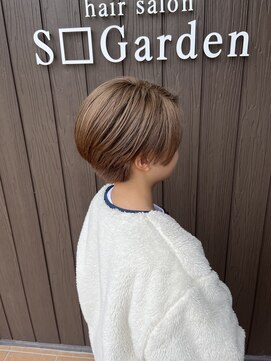 スクエアガーデン(S□ Garden) ブリーチ1回ベージュカラー