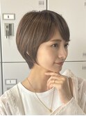 30代40代大人女性/前髪ありショートボブ/ショートヘア/髪質改善