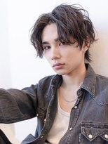 ハバナ 渋谷(HAVANA)&nbsp;メンズ波巻きセンターパート韓国風黒髪ツーブロックマッシュ