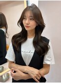 韓国ヘア/顔まわりカット/シースルーバング/くびれヘア/