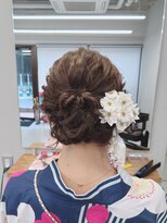 ショートボブの方のアップスタイル【清板】