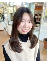 OX CREATION 深草 オックスクリエーション 顔周りレイヤースタイル