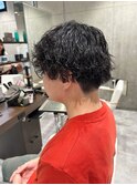 波巻きパーマ