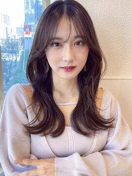 アフロート ディル(AFLOAT D'L) みきな2wayバング色っぽヘアセミロングレイヤー薄め前髪