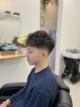 ヘアルームキムラ(HAIR ROOM KIMURA) メンズショートパーマスペインカールフェードスパイラル
