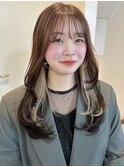 ”韓国風インナーカラーベージュ
