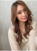 イメチェン/レッドブラウン/フルバング/似合わせカット/愛甲石田