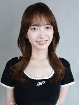 アルバム 新宿(ALBUM SHINJUKU) おくれ毛顔周りレイヤーロング韓国ヘア_F20933