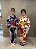 ヘアアレンジ++浴衣着付け