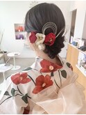 浴衣着付、アップスタイル