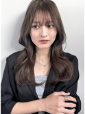 【MINX】顔まわり似合わせカット+暗めカラーロング_表参道