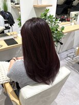 ブランシュ 南行徳店(BLANCHE)&nbsp;ダークピンク/暗髪スタイル/レイヤーカット/佐久間凪沙