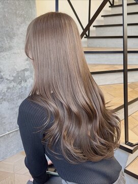 ミリ(mm) 10代20代30代透明感カラーブリーチ無しグレージュ髪質改善仙台