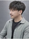 メンズショートパーマ風無造作ナチュラル大人カジュアル