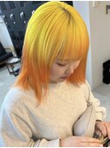 イエロー×オレンジグラデーション