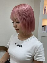 ギークス(GEEKS)&nbsp;【GEEKS渋谷】ボブ/ハイトーンボブ/ピンクカラー/ホワイトピンク