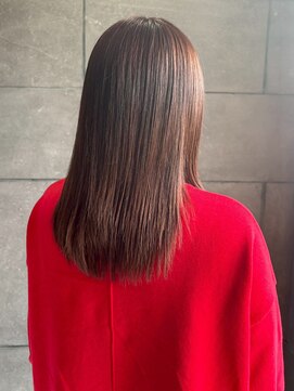 カミソメヤイロドリ(髪染やIRO-D-ORI) 髪質改善トリートメント ストレート 艶髪 ブラウンカラー 30代