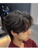 フェザーショート　センターパート