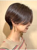 ☆毛流れセンターパートハンサムショートカット原宿30代40代