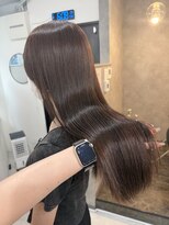 マーシュ 梅田(marshu)&nbsp;Chocola greige×髪質改善ストレート♪