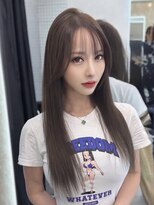 ロムーク 表参道(LOMKH) 韓国ロングレイヤーカット顔周りシールエクステ夏ハッシュカット