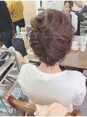 ルーズな夜会巻き（ヘアセット専門店アチーブ）