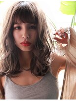 グレージュ/透明感/デジタルパーマ/小顔レイヤー/高柳