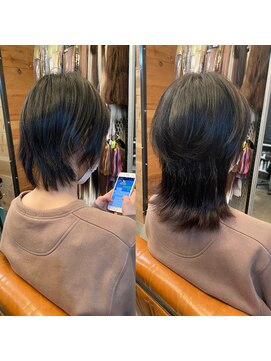 ブラックキャンディー(BLACK CANDY) エクステでウルフヘア