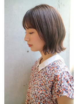 ダヴィン 中目黒(DaVin) 【DaVin中目黒】外ハネボブ　くすみカラー　シースルーバング