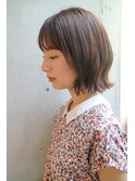 【DaVin中目黒】外ハネボブ くすみカラー シースルーバング