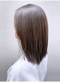 切りっぱなしグレー_マロンベージュAラインボブ_ba336091
