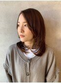 レイヤーカット&ナチュラルストレート