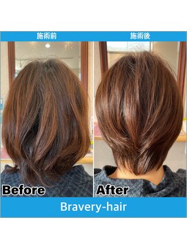 ブラベリー(Bravery) 白髪ぼかしカラー＆定番ショートボブ☆