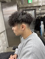 スペインカール風ツイストスパイラルパーマメンズ
