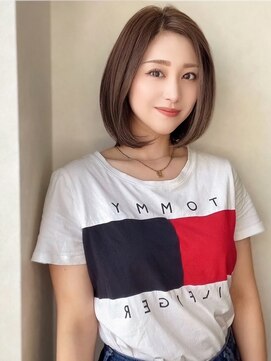スターズ 柏(STARS) ワンレンボブ ショートボブ 前髪カット チェリーブラウン