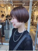 丸みショートボブ　マッシュショート　ナチュラルマッシュ　