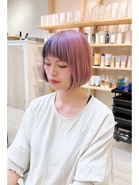 ヘアーアンジュ(Hair Ange) アンブレラカラー ピンクxブラック