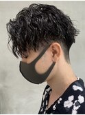 ツイストスパイラルパーマ波巻きパーマメンズマッシュ鹿児島30代