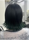 【ALIVE 夕貴】ショートでも可愛いグリーングラデーションカラー