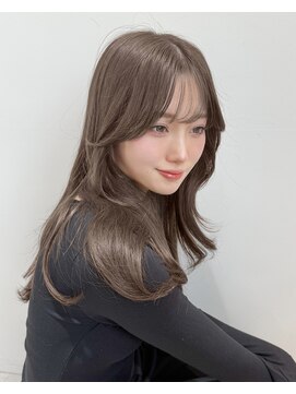 ロンドアンメゾン 原宿(Lond un Maison.) ウェーブミディアムメルティカラー×レイヤーカット韓国(原宿)