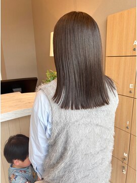 ユウヘアー 千代田橋店(U Hair) サンドベージュ×ストレートロブ