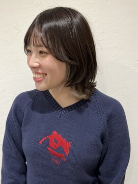 アルティーナプライベート(altina PRIVATE) マッシュウルフXホワイトベージュイヤリングカラー