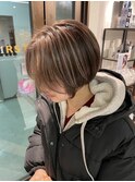 大人ショートボブ丸みショートカットマッシュショート前髪あり