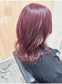 今季暖色/マゼンタカラー/ダブルカラー/ブリーチあり