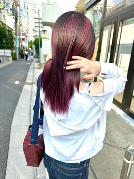 シャルム 溝の口店(charme) チェリーブラウン小顔ワンカールレイヤーカットインナーカラー